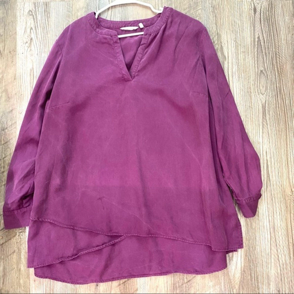 Soft Surroundings Purple Blouse knit top Shirt 2XL